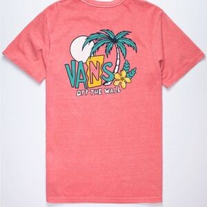 Vans Coral ‘Vantasy Island’ T-Shirt with Tropical Graphic